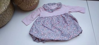 Robe rose et fleuri T3M