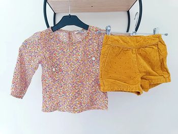 23-24 mois 2 ans ensemble blouse p'tit môme et short hivers kiabi