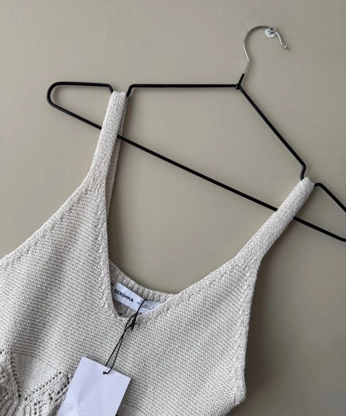 👗Robe en maille beige été  - bershka - taille L - neuf avec étiquette - photo numéro 4