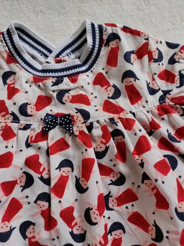 Robe+culotte+chapeau Catimini 3 mois - photo numéro 3