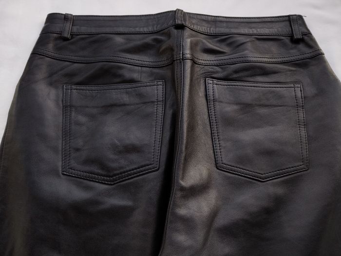 Pantalon homme cuir noir taille 42 (L) - photo numéro 4