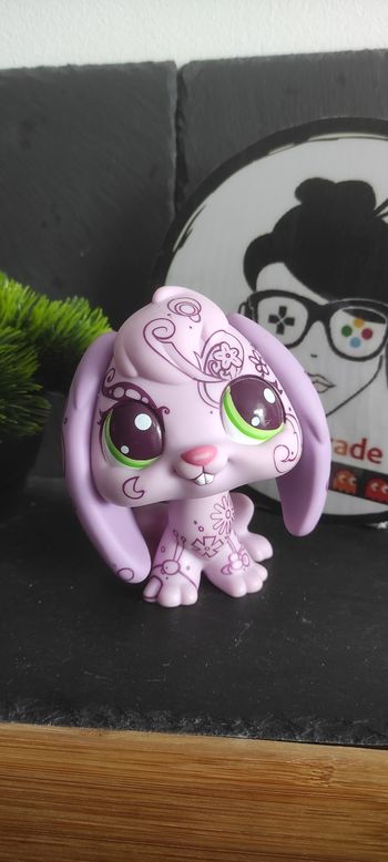 My Littlest Petshop Pet Shop LPS jumbo lapin Bunny rabbit deco pet shop Purple