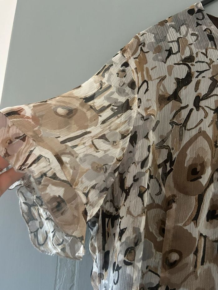 Blouse à motifs et détails aux manches • Vintage • Taille unique - photo numéro 2