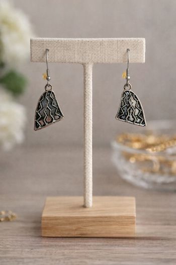 Boucles d'oreilles pendante argenté 
