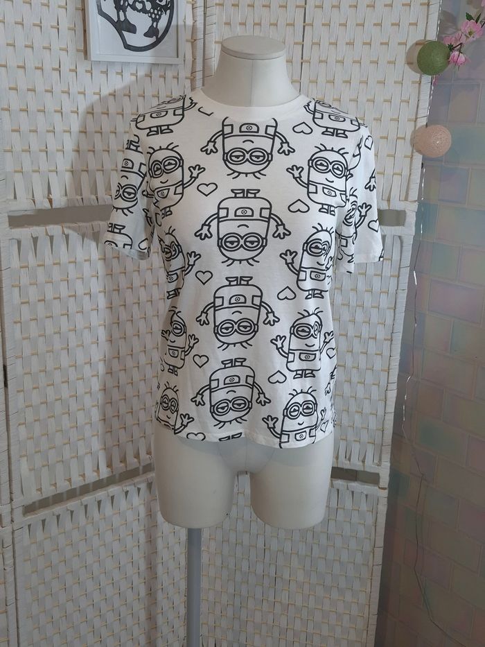 🍌joli T-shirt Minions "The Rise of Gru" Imprimé All-Over femme TS / 36