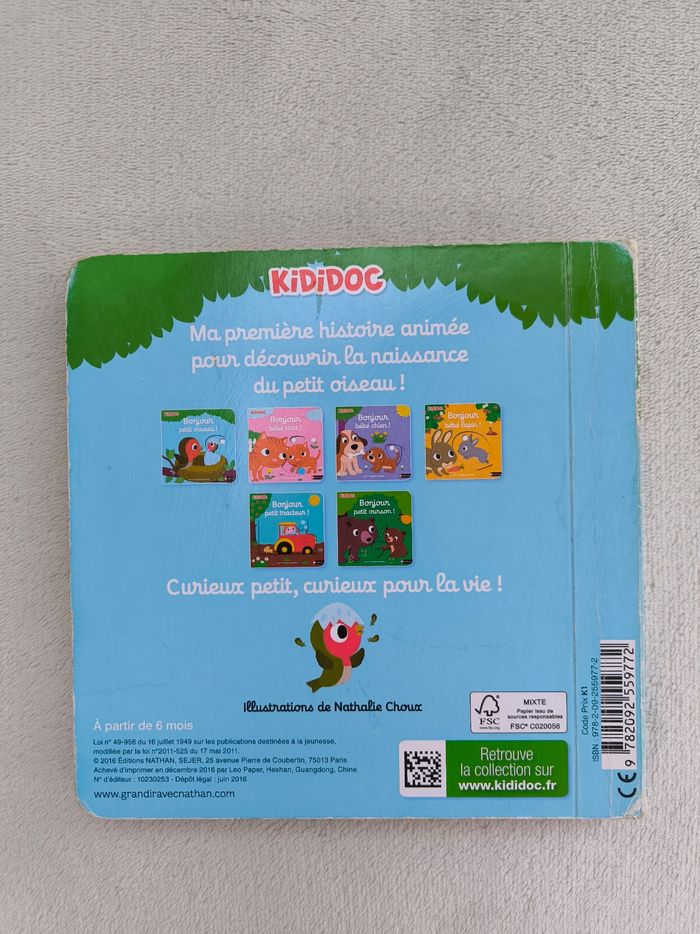 Livre Kididoc Bonjour petit oiseau Nathan - photo numéro 3