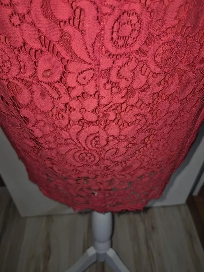 Robe dentelles rouge H&M - photo numéro 9
