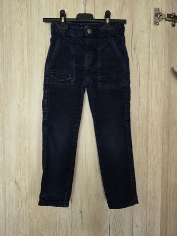 PANTALON GARÇON VELOURS CÔTELÉ BLEU MARINE TAILLE 5ANS MARQUE KIABI