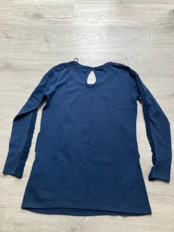 Pull de grossesse bleu à manches longues - maternité - S