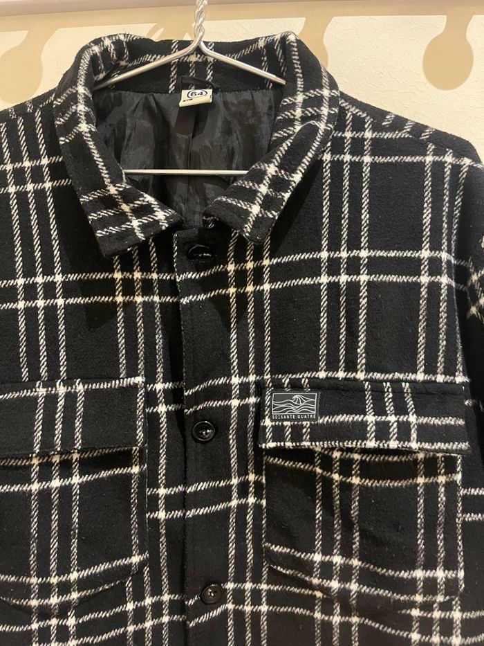 Surchemise à carreaux noir et blanc marque 64 taille XL/42 - photo numéro 5