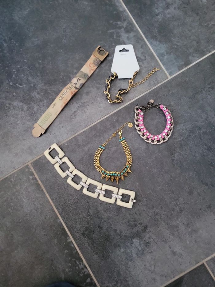 Lot de bracelets pour femme clou acier vintage