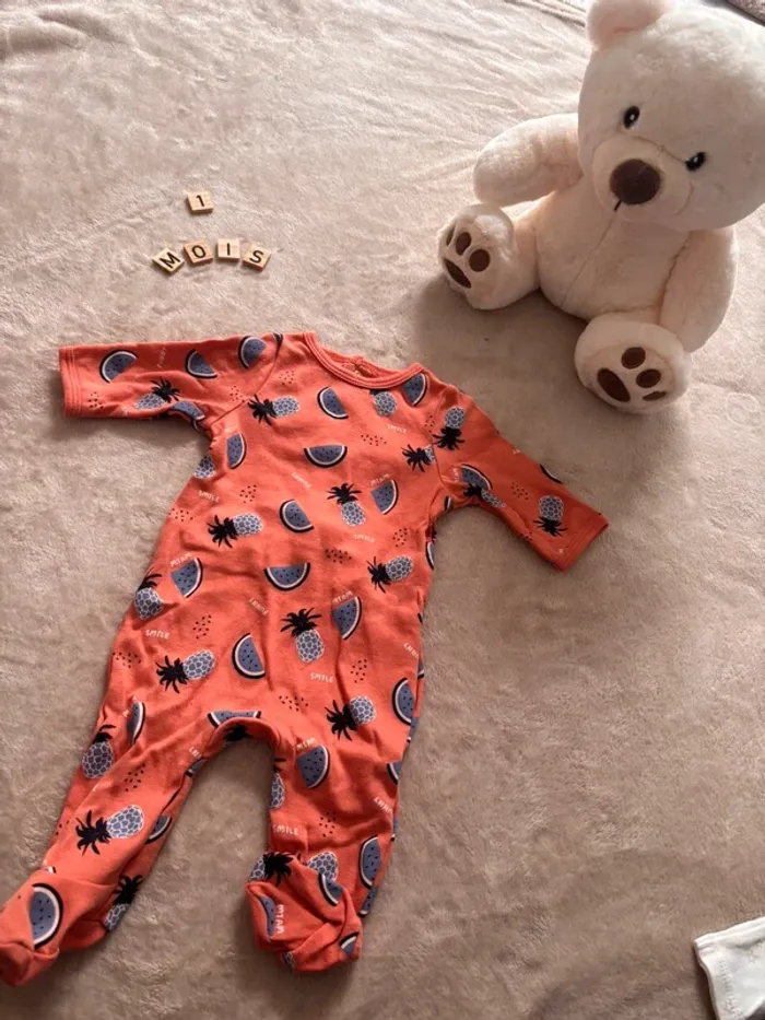 Pyjama motif fruits exotiques GÉMO - 1 mois - photo numéro 2