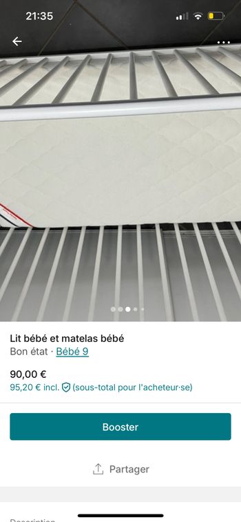 Lit bébé et matelas