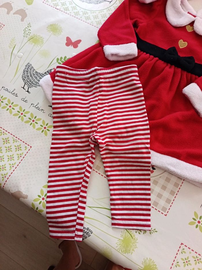 Ensemble Noël robe+legging+bonnet 9 mois - photo numéro 2