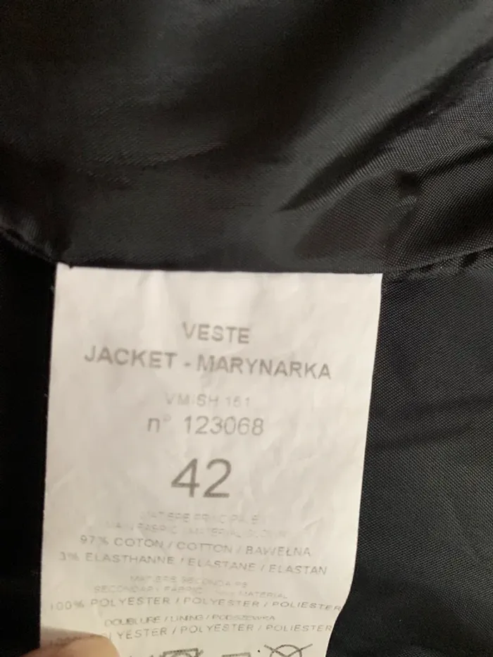 Blazer noir attaché original Jacqueline Riu taille 42 - photo numéro 11