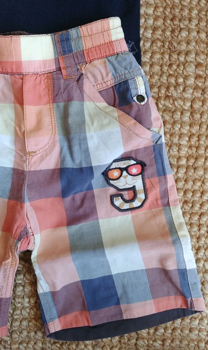 Ensemble body Petit Bateau et bermuda Catimini 2 ans - photo numéro 5