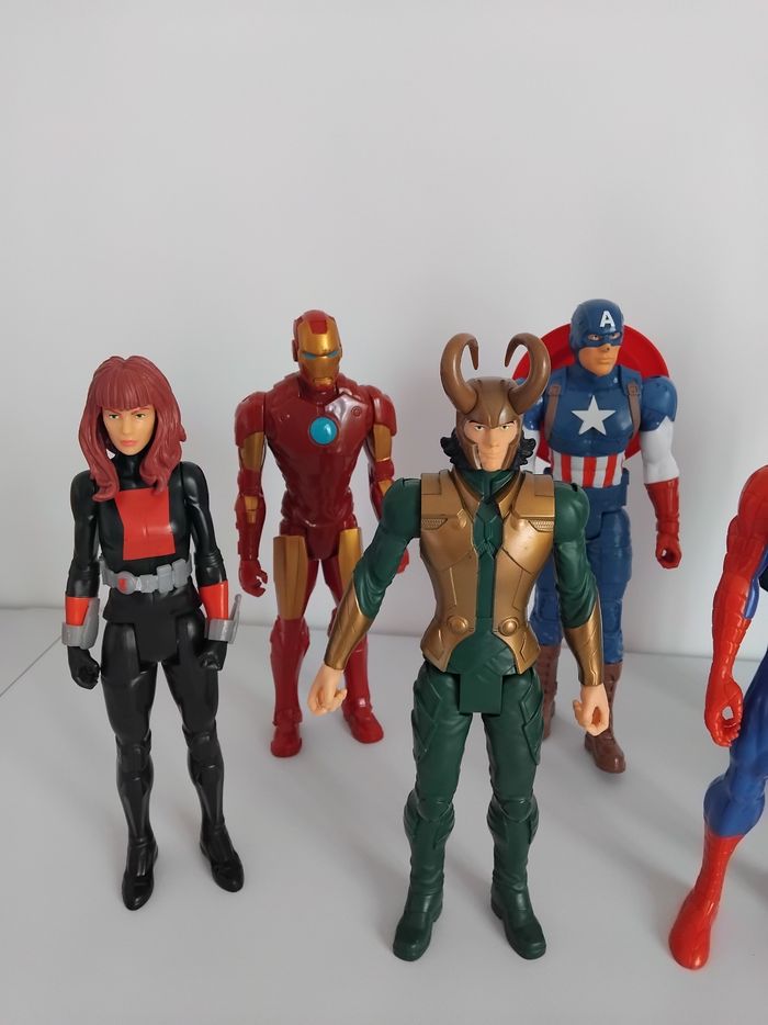 Avengers Titan Hero Lot 7 Figurines 30 cm Complet – Marvel super-héros Iron Man Black Widow Thor Loki Captain America Spider-Man Black Panther ⚡️ - photo numéro 7