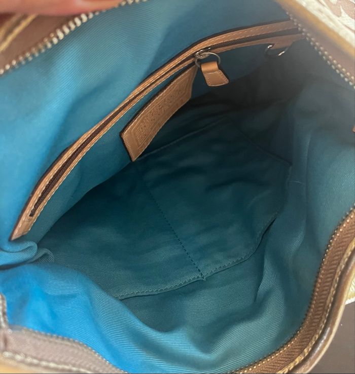 Sac coach vintage cuir et tissu - photo numéro 7