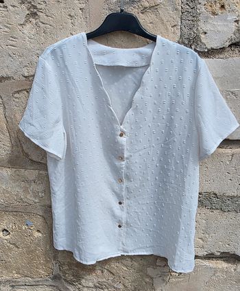 Blouse blanche manche courte