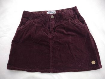 Jupe velours bordeaux 8 ans