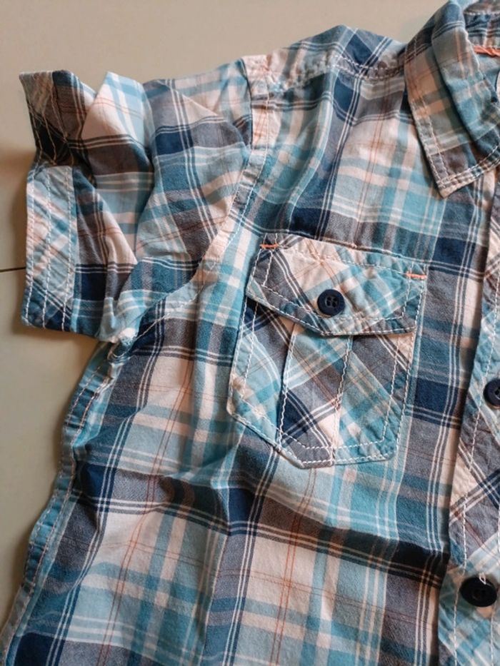 Chemise Creeks rayée bleu blanc 10 ans - photo numéro 3