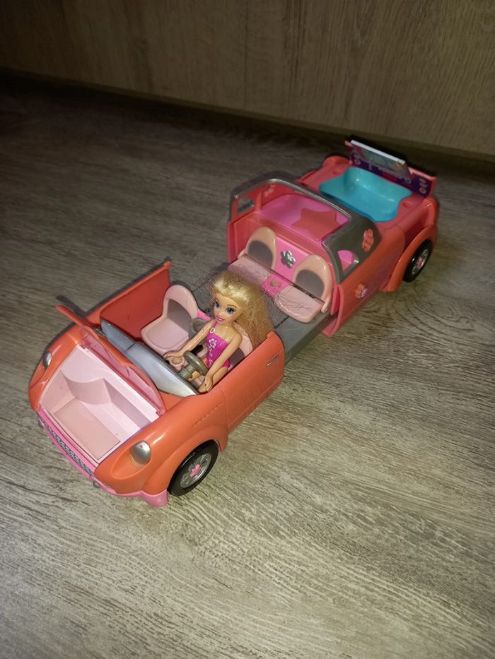 poupée polly pocket avec sa voiture piscine