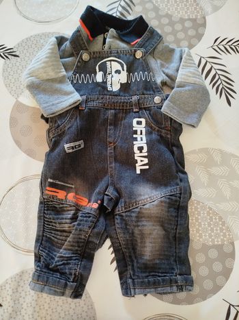 Ensemble salopette polo hiver 12 mois