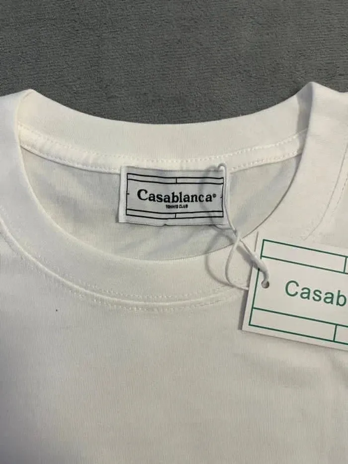 T-shirt Casablanca Crewneck – Blanc à Motif Arche – Taille M - photo numéro 4