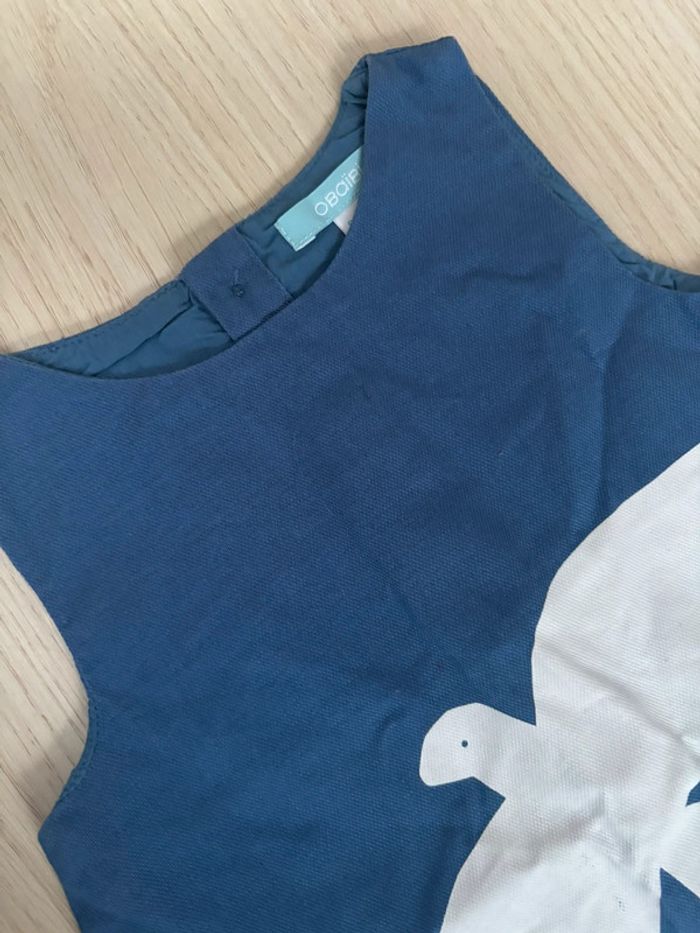Robe bleue colombe Obaibi taille 12 mois - photo numéro 2