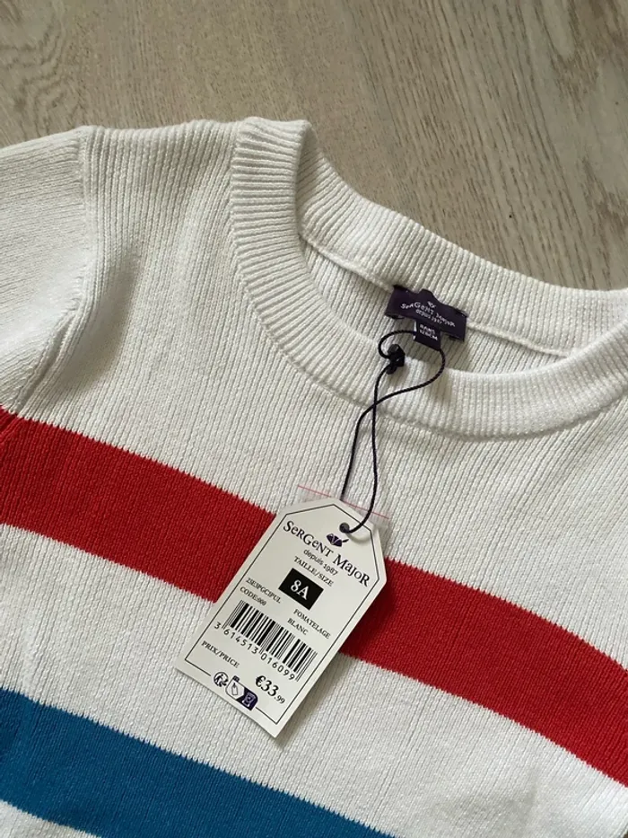 Pull Sergent Major taille 8 ans Neuf val 33,99 - photo numéro 3