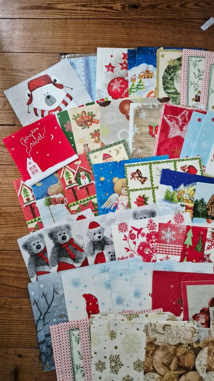 Lot de serviettes thème Noël - photo numéro 2