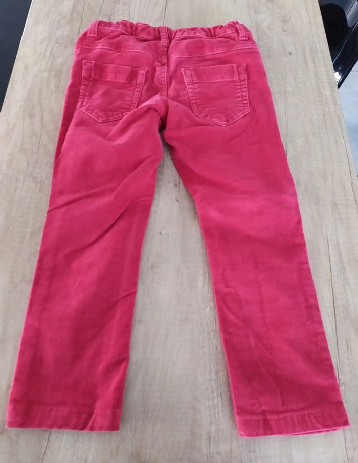 Pantalon skinny garçon velours rouge taille 4 ans Benetton - photo numéro 2