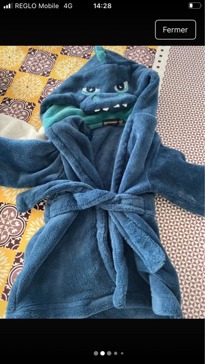 Lot 2 robes de chambre 9 mois - photo numéro 3