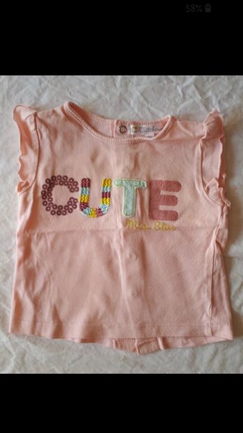 T-shirt manches à volants