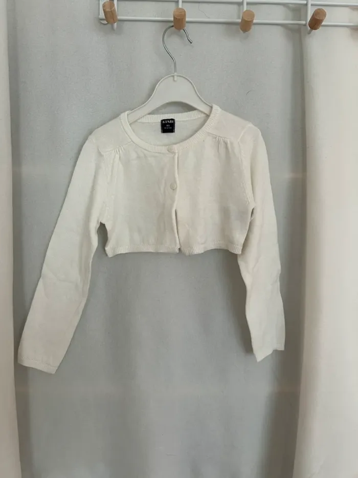 Gilet court blanc