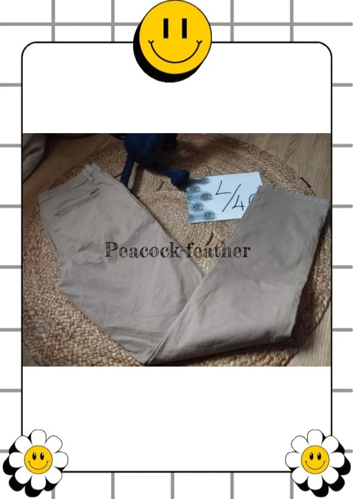 Pantalon Chino beige bonobo 40 - photo numéro 4