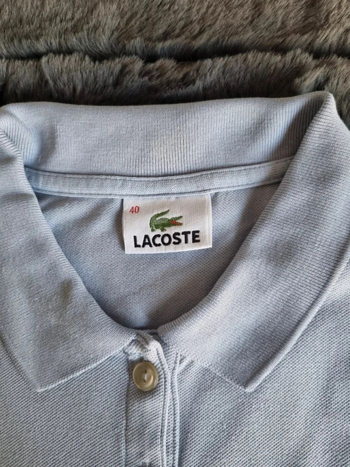 Polo manches courtes Lacoste bleu – Taille XS / 34 Femme - photo numéro 5