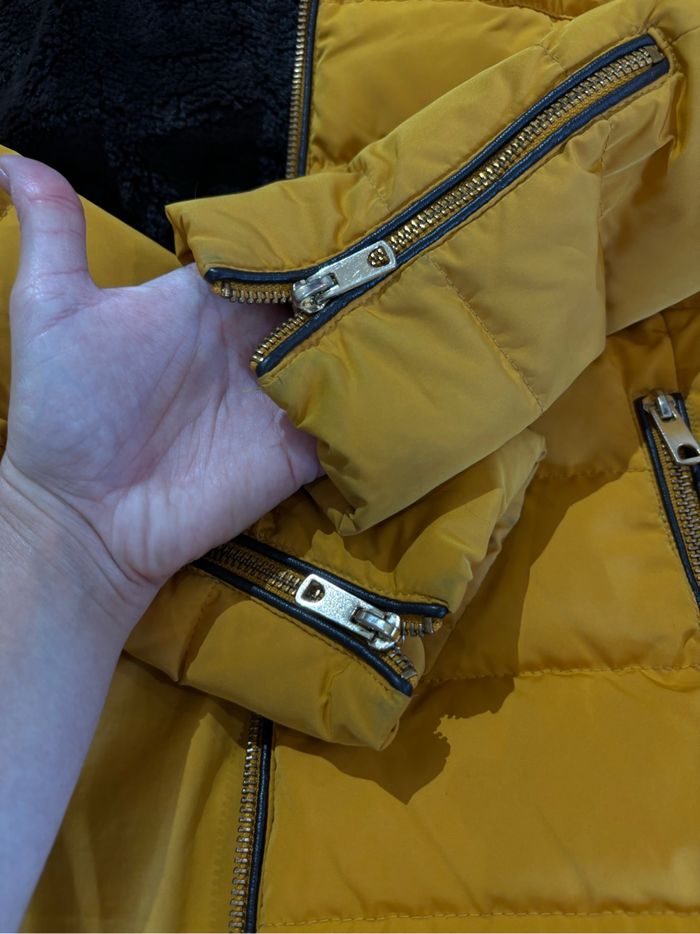 Doudoune Zara moutarde - Taille XS – Capuche amovible - photo numéro 9