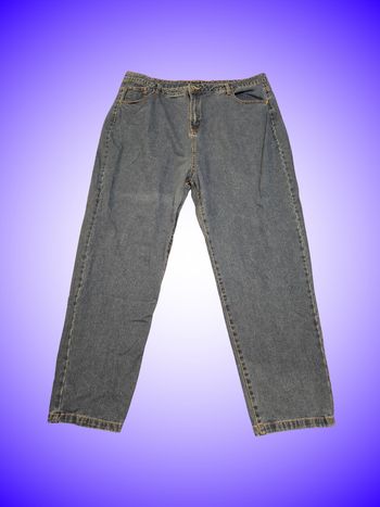 Jean Bleu Denim Coupe Droite/Ample – Boohoo – Taille 50 (5XL)