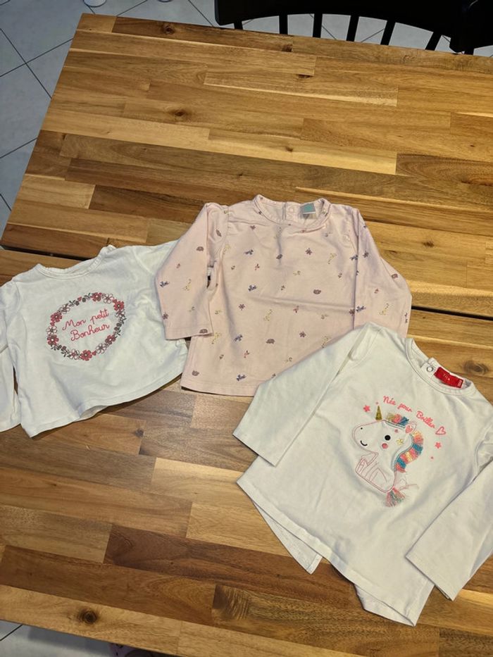 Lot de 3 tshirts manches longues