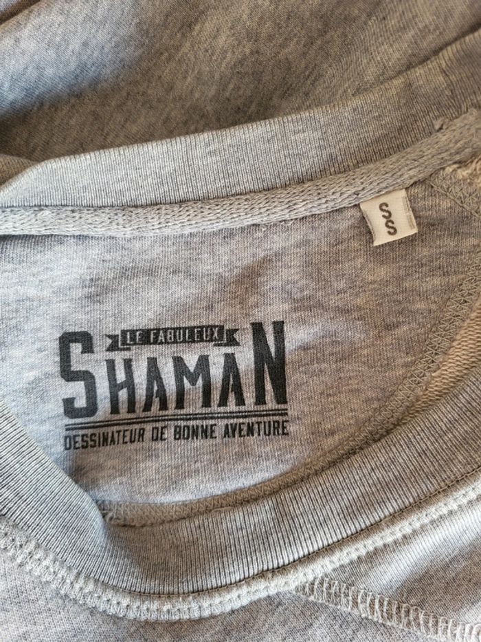 Sweat gris Le fabuleux Shaman "Dragueur de bourgeoises" - photo numéro 6