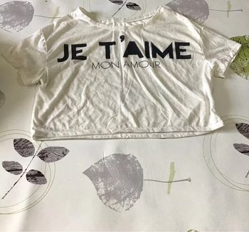 T Shirt court taille S Je t’aime mon amour