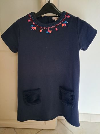 Robe longue marine à manches courtes DPAM 10 ans