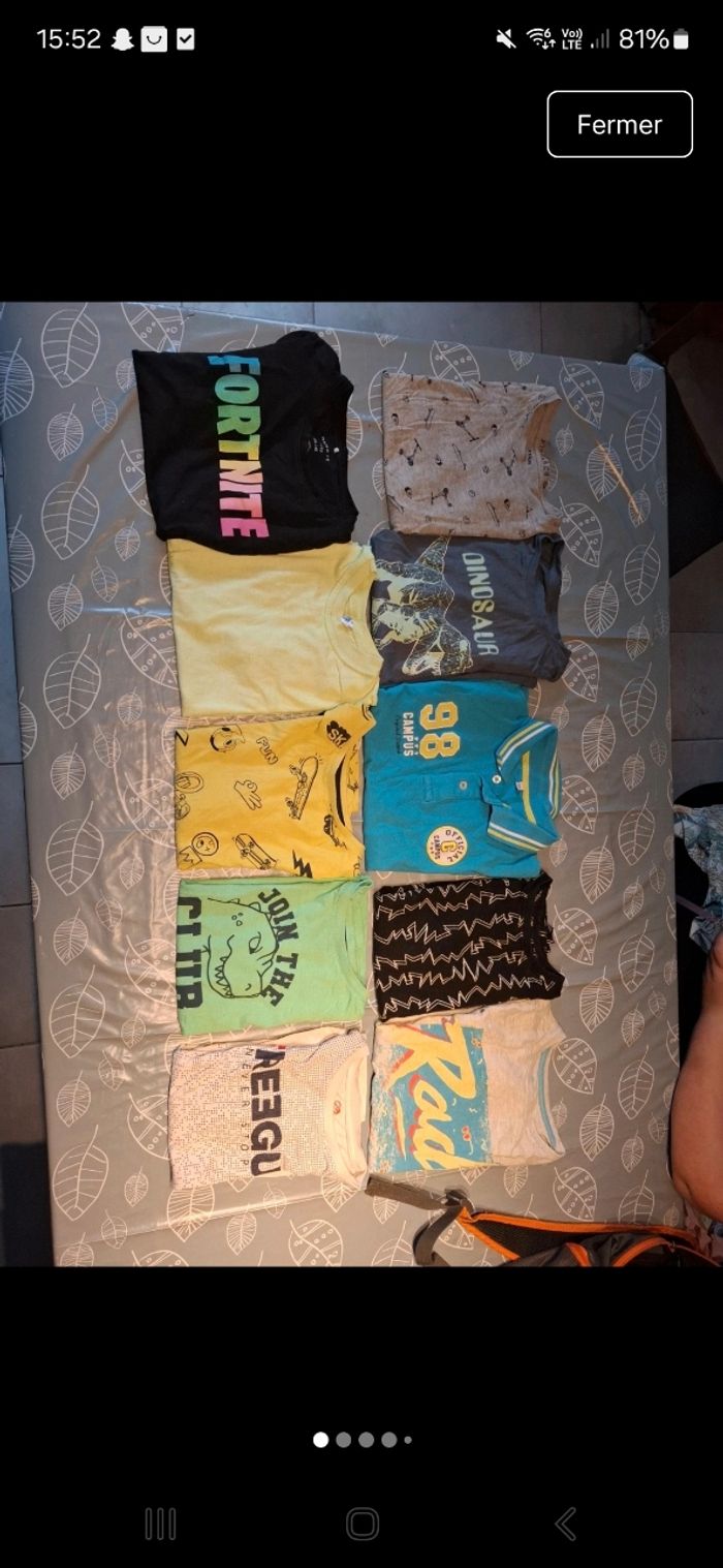 Lot de 10 tee-shirts garçon taille 10ans bon état - photo numéro 1