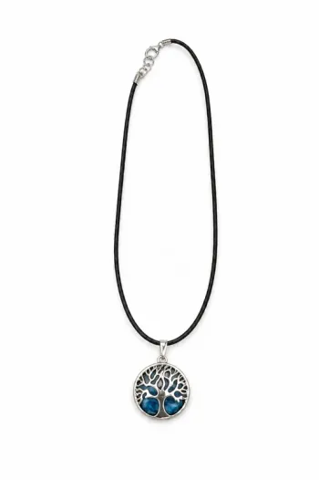 Collier bleu arbre de vie