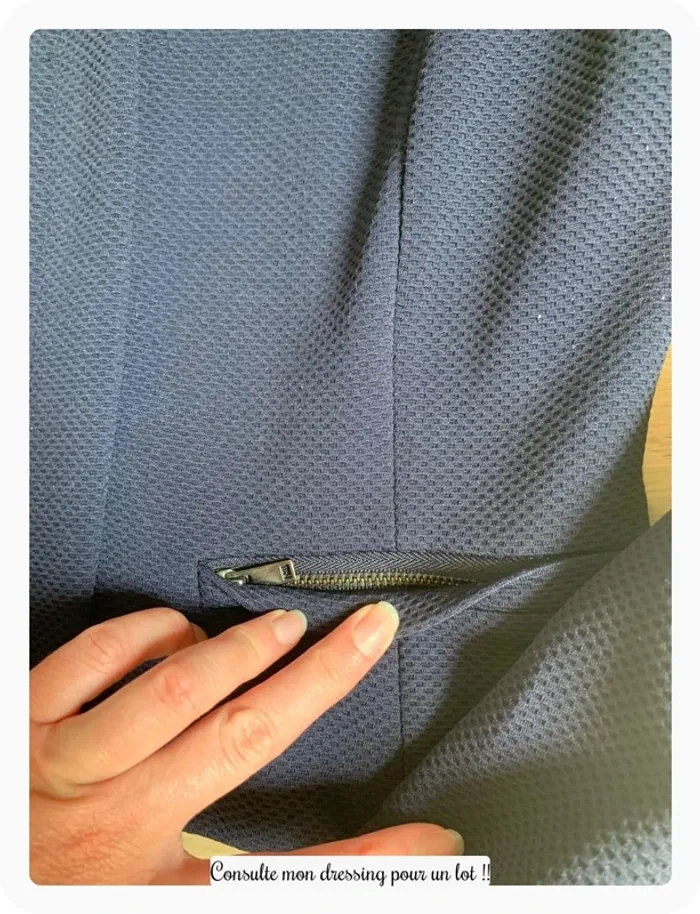 Veste courte bleu marine Mango suits - photo numéro 4