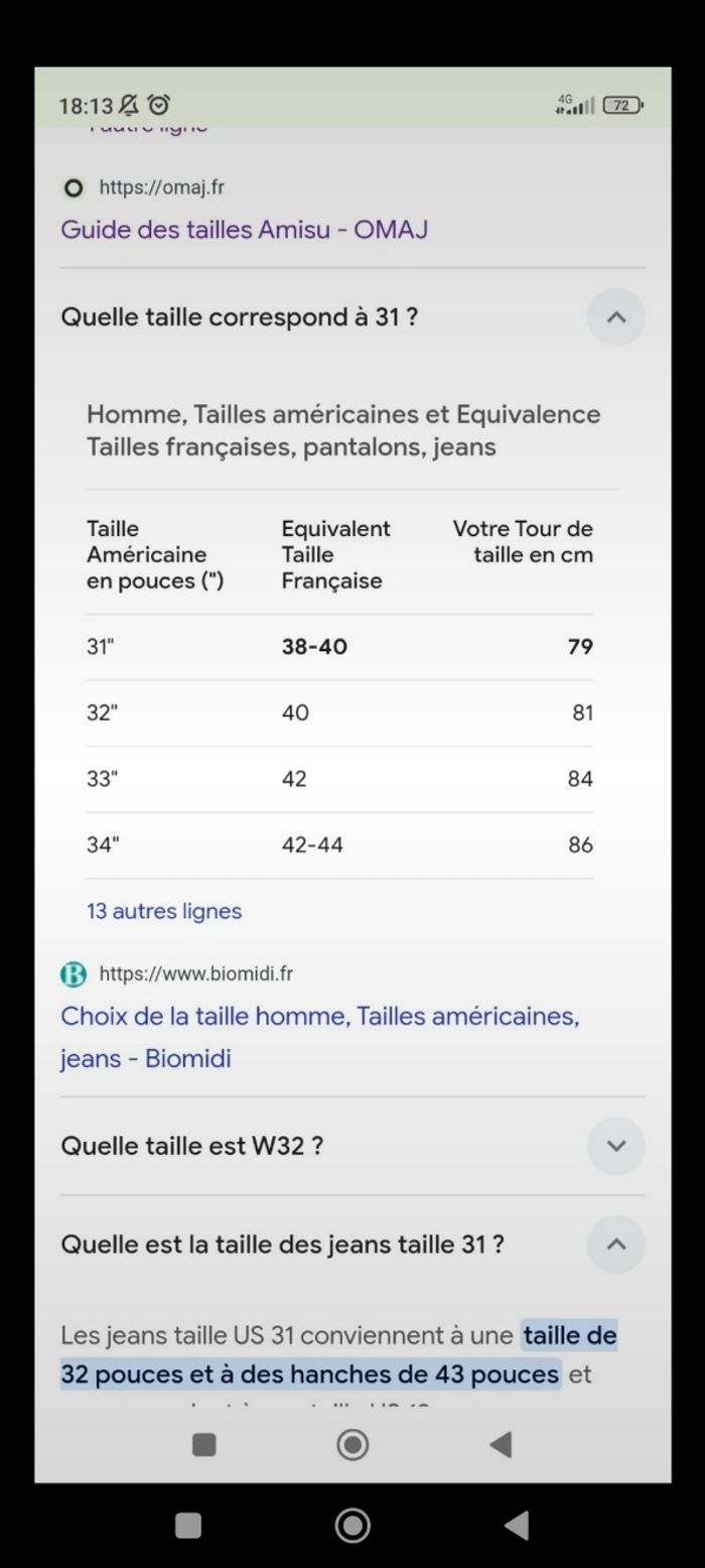 Jean bleu femme Amisu w31  avec surpiqûres blanches - photo numéro 10