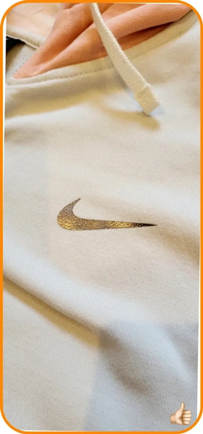 Veste à capuche Nike - Taille M Oversize - Homme - Très bon état - Blanc cassé - photo numéro 5