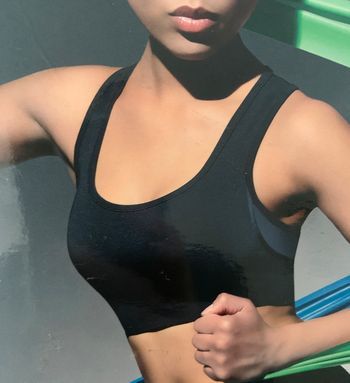 Top court de sport noir dos nageur taille S NEUF