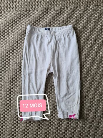 Legging blanc - 12 mois